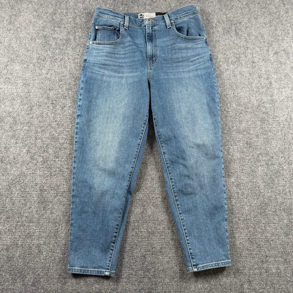 Levi's SilverTab Mom Jeans Womens 32 Blue High Rise Tapered Leg Denim Pants